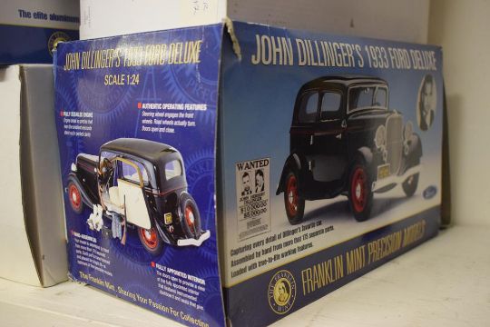 Four Franklin Mint model cars, Shelby Cobra 427 S/C, John