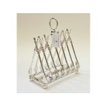 A silver plated oar toast rack Condition report Report by GH All of the sporting