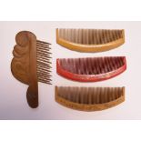 A collection of Chinese wood and other combs