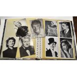 A collection of photographs of mainly 1940s and 1950s film stars, some signed,