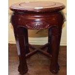 A Chinese hardwood jardiniere stand,