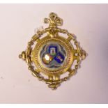 A silver gilt and enamel Mayoral badge,