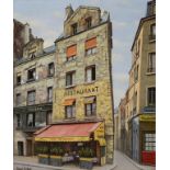 Rene Dulieu, Rue Brantome (?), oil on canvas, signed,