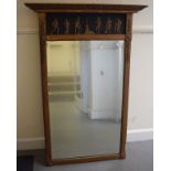 A Regency style gilt gesso pier mirror,