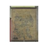 A Greenwood map of the county of Wilts (Wiltshire) with linen backing, initial G Bukovo,