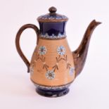 A Royal Doulton coffee pot, decorated flowers, 4799, 20 cm high,