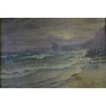 E Chapman, Bigbury Bay, oil on canvas, inscribed verso and dated November 1901, 39.5 x 59.