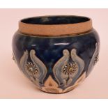 A Doulton Lambeth jardiniere, decorated stylised foliage by Frank Butler,