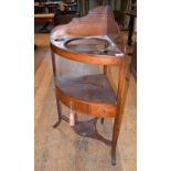 A mahogany corner washstand, 57.