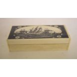 A bone box, decorated sailing ships, 9.