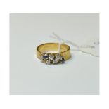 EXTRA LOT: An 18ct gold, diamond and sapphire ring, approx.