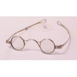 A pair of George III silver spectacles, Birmingham 1816, a pair of Colmont opera glasses,
