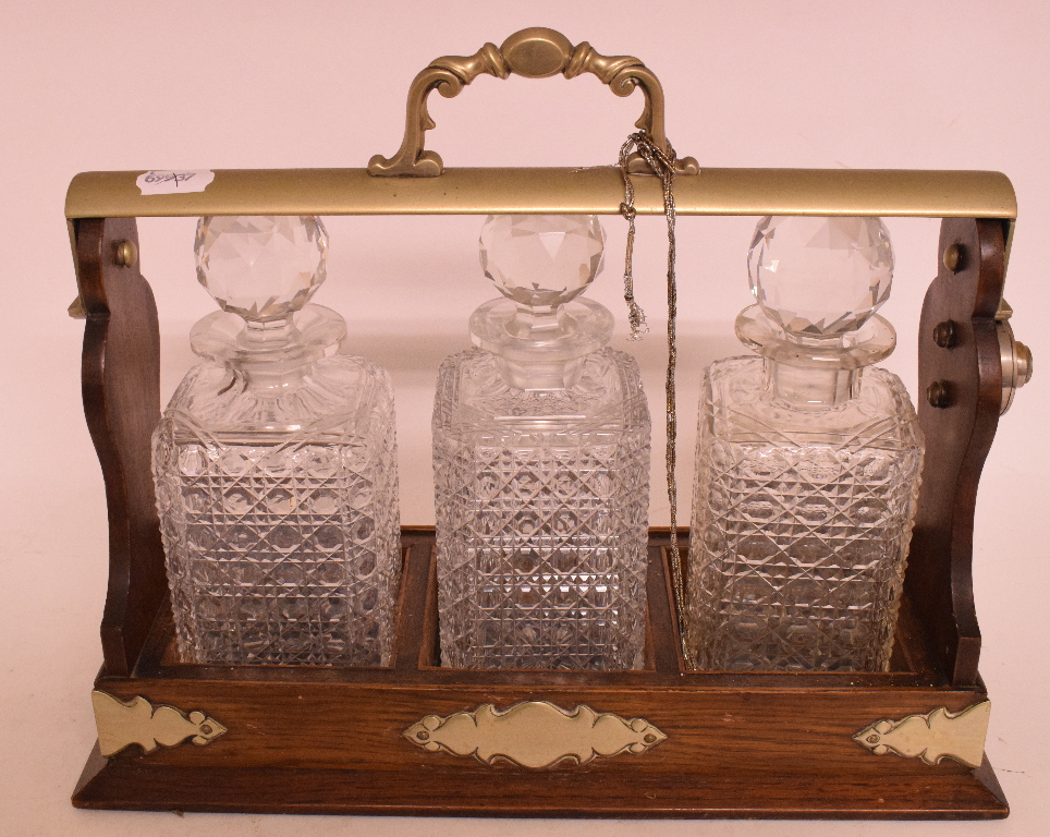 A silver plated canteen of cutlery, a similar table service, a pair of glass inkwells, - Image 2 of 3