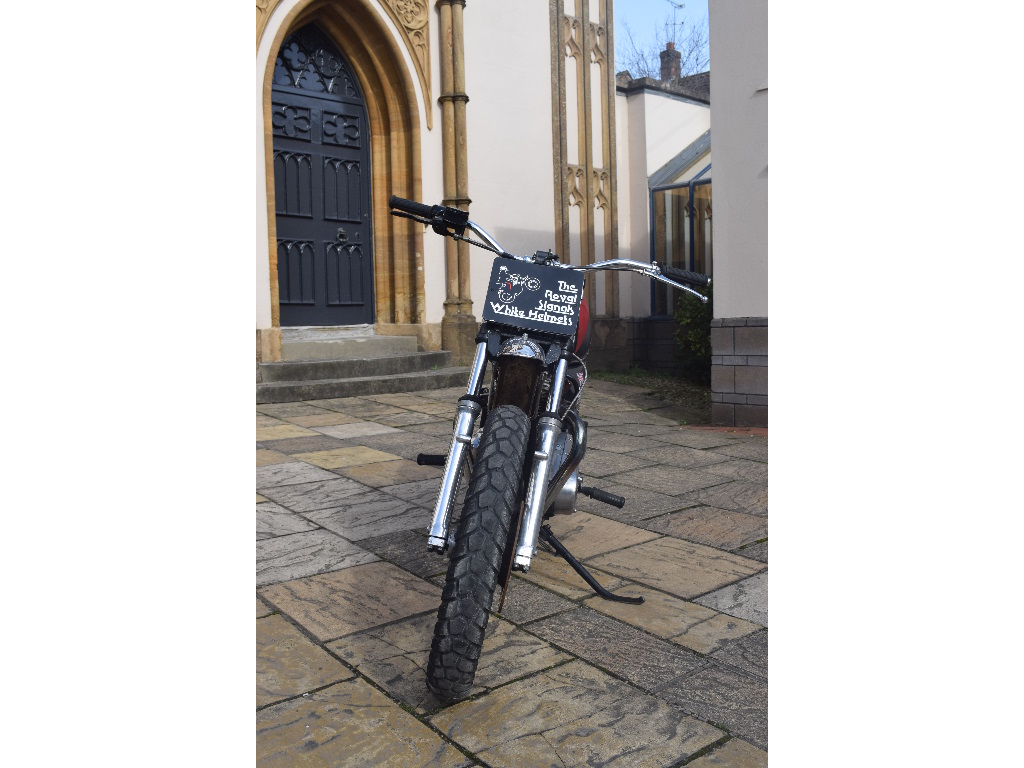 A Royal Signals Motorcycle Display Team 'The White Helmets' Triumph Tiger 750V motorbike number 14, - Image 5 of 6