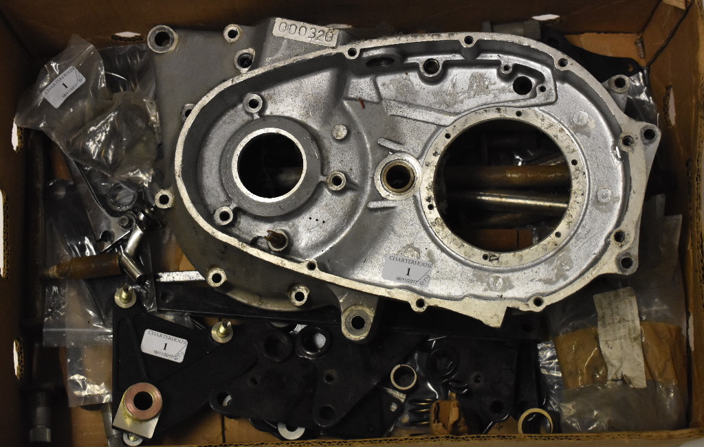 Assorted Triumph Tiger 750V engine spares, including crank case number 000700, pot, - Bild 4 aus 4