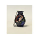 A miniature Moorcroft pottery Anemone pattern vase, of baluster form 5.