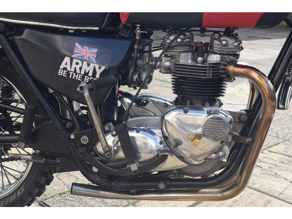 A Royal Signals Motorcycle Display Team 'The White Helmets' Triumph Tiger 750V motorbike number 15, - Image 4 of 6