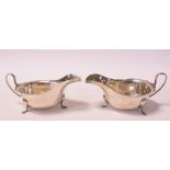A pair of silver sauce boats, Sheffield 1931, approx. 6.