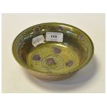 A Royal Lancastrian lustre bowl, decorated stylised flowers and foliage, by William S Mycock,