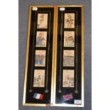 Eight French Napoleonic military playing cards,