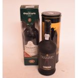 A bottle of Sandeman's port, a bottle of Graham's port, other port,