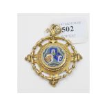 A silver gilt and enamel Mayoral badge,