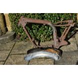 A Triumph Tiger 750V frame with front and rear mudguards (3)