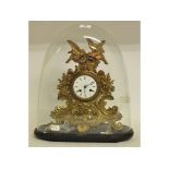 A 19th century French gilt metal mantel clock,