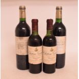 Two half bottles of Chateau Giscours Margaux, 1966, two bottles of Chateau Clos de la Tour 2002,