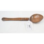 A 19th century primitive treen spoon,