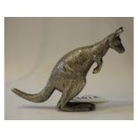 ** WITHDRAWN** EXTRA LOT: An Australian silver coloured metal kangaroo, Drummond, Melbourne,