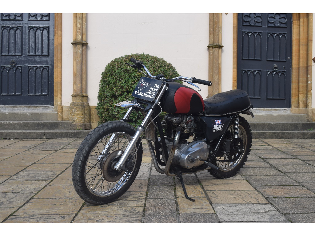 A Royal Signals Motorcycle Display Team 'The White Helmets' Triumph Tiger 750V motorbike number 14, - Image 3 of 6