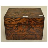 A Victorian walnut work box, 30.