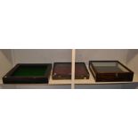 A table top glazed display case, 62 cm wide,