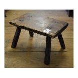 A 19th century rustic stool