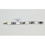 A Scandinavian silver and enamel bracelet,