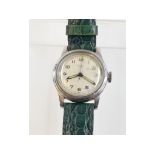 A gentleman's stainless steel Longines wristwatch,