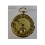 EXTRA LOT: A 14ct gold Movado Art Deco style open face pocket watch,