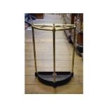 A brass and iron D shape stickstand,