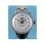 A lady's stainless steel Tag Heuer Carrera automatic wristwatch,