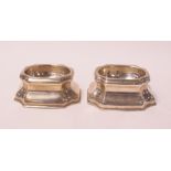 A pair of Victorian silver trencher salts, Asher Solovitch, London 1889, approx. 4.