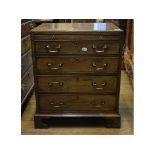 A 19th century mahogany chest of drawers, of small proportions,