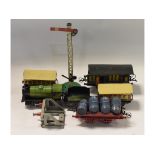 A Hornby Series clockwork train set, comprising locomotive and tender, carriages,