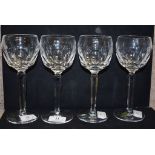 A set of four Waterford Crystal Sheila hock glasses, boxed,