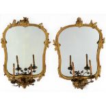 A pair of late 19th century Italian gilt