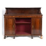 A Victorian rosewood bookcase, having a