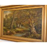 English school, a wooded landscape with