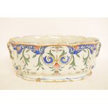 A 19th century tin glazed jardiniere, of