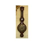 A 19th century mahogany barometer and th