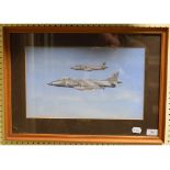 Ron Davies, Harriers, gouache, signed, i